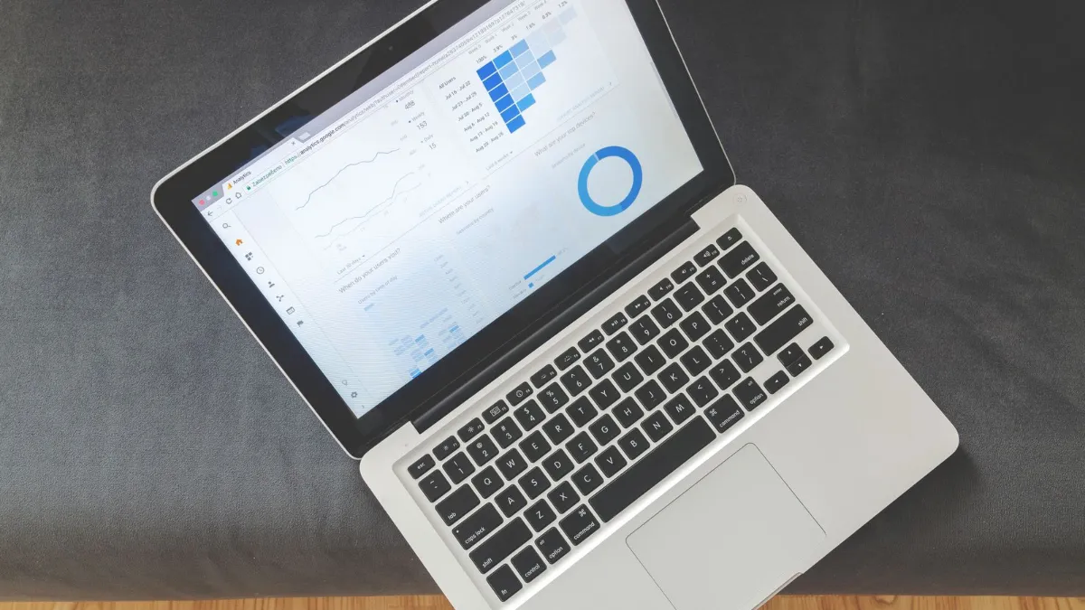 SEO analytics dashboard showing organic traffic growth